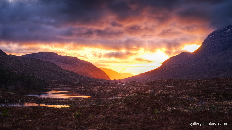 sunset at Loch Clair